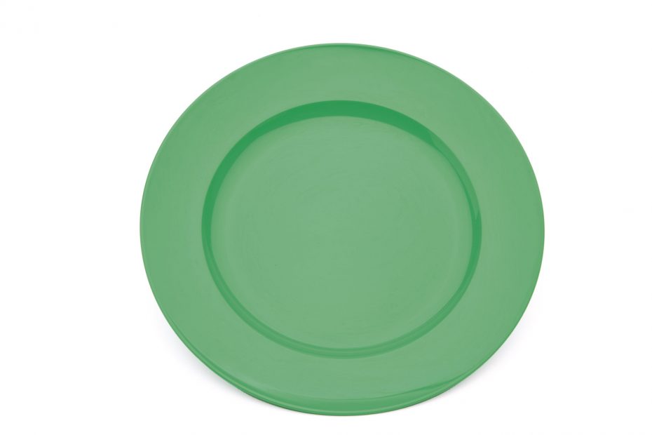 Emerald Green Wide Rimmed Dessert Plate