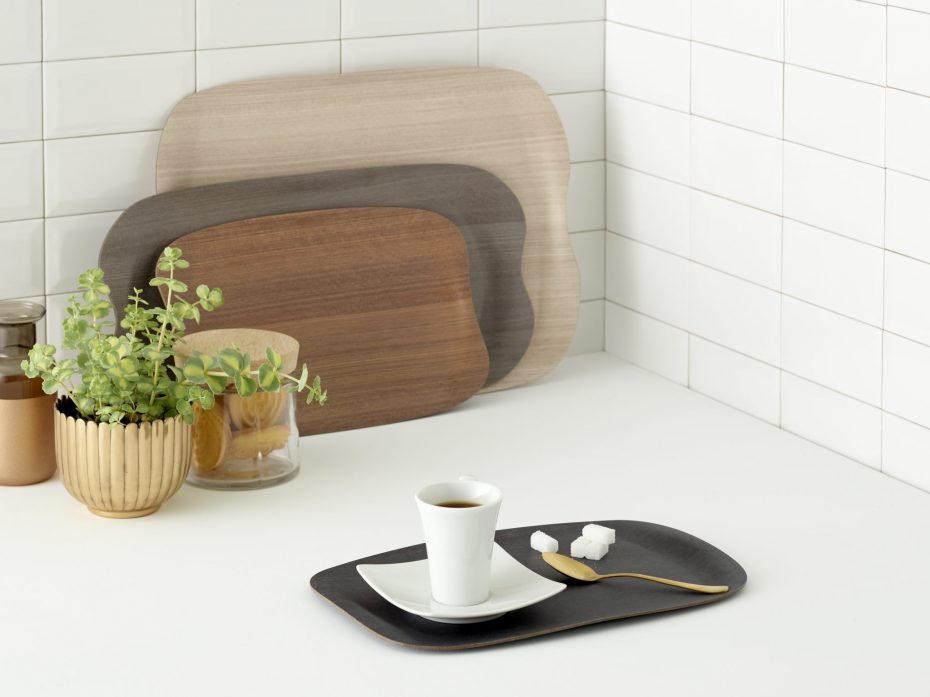 Small Craft Wave Serving Tray with Coffee
