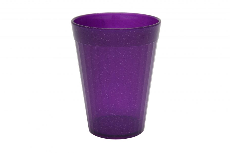 200ml Fluted Tumbler in Purple Sparkle