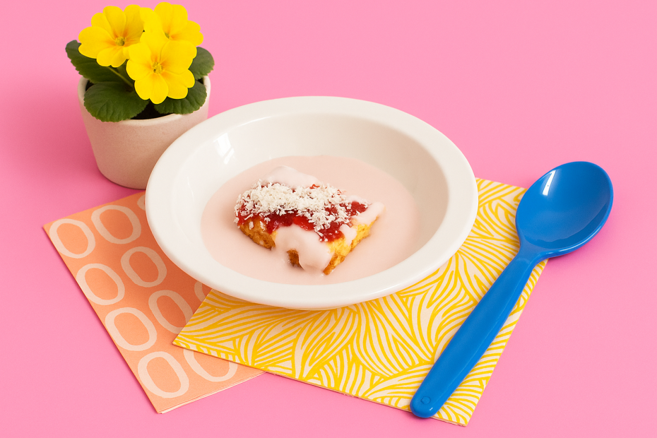 Small White Bowl with Pudding