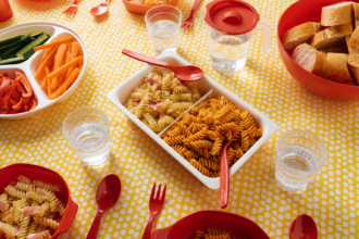 Clear Smooth Tumblers in Nursery Dinner setting