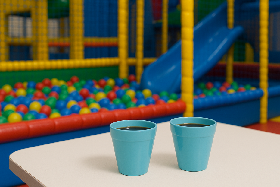 150ml Summer Blue Tumbler in Play Centre Setting