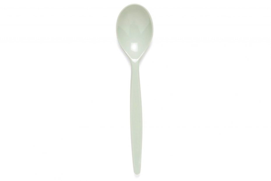 Antibacterial Standard Dessert Spoon in Grey Green