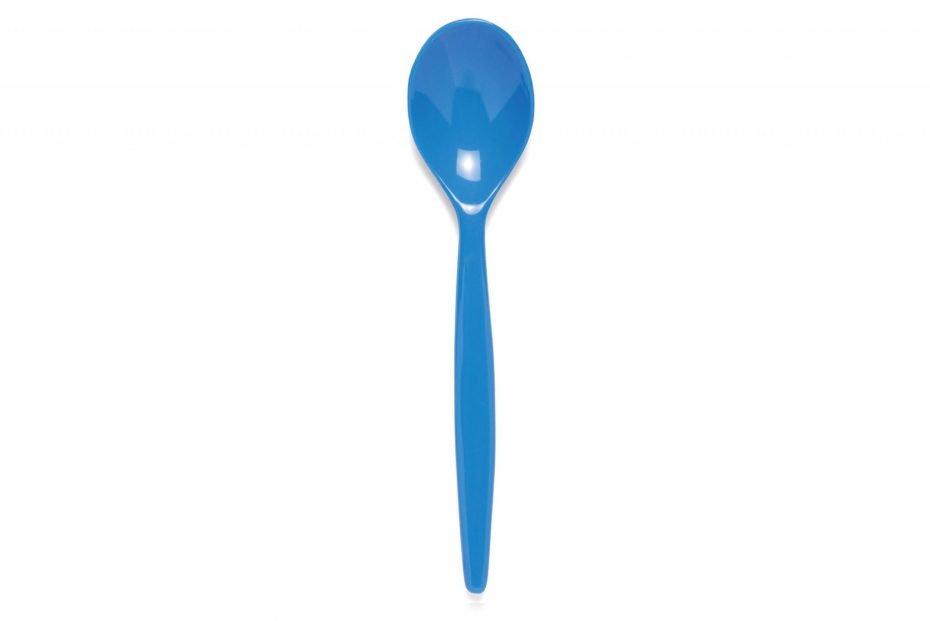 Antibacterial Standard Dessert Spoon in Blue