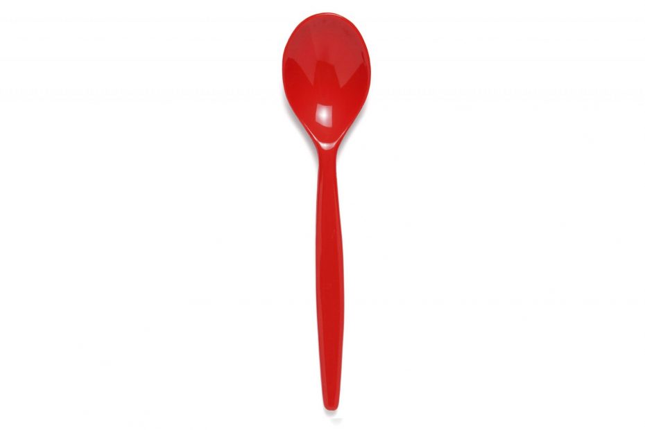 Antibacterial Standard Dessert Spoon in Red
