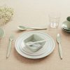 Grey Green Cutlery Set at Dinner Table