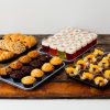 Baking Trays with pastries and muffins