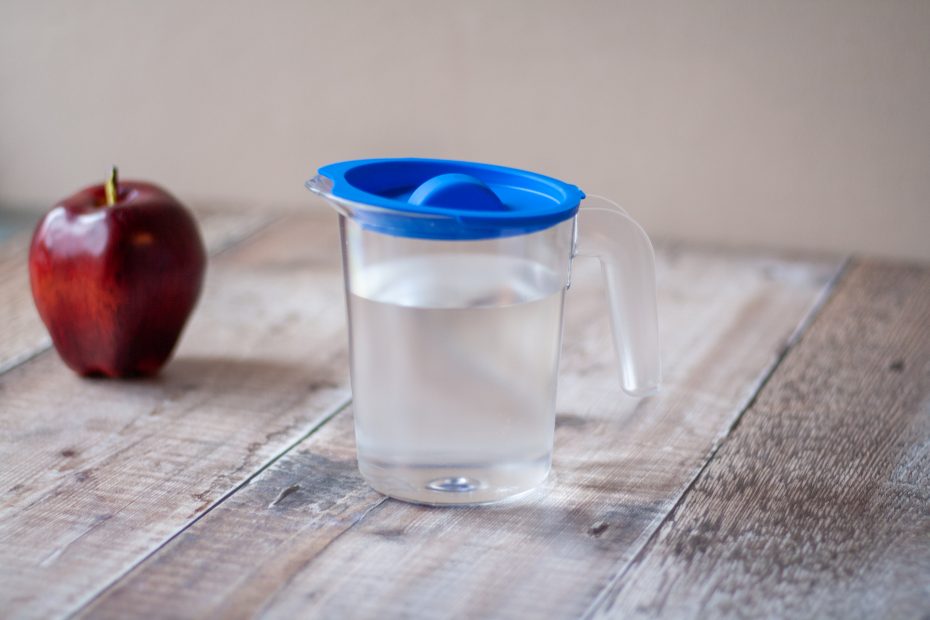Bedside Water Jug with Blue Lid