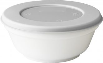 White Round Bowl with Lid