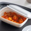 Portion of gnocchi in 400ml White Rectangular Bowl