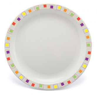 Multicoloured Abstract Square Plate