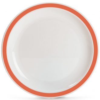 Duo Plate with Orange Rim