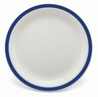 Small Duo Plate with a Royal Blue Band