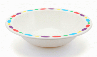 17.3cm Patterned Duo Bowl in Multicoloured Pebbles