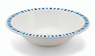 17.3cm Duo Bowl in Stripes - Blue