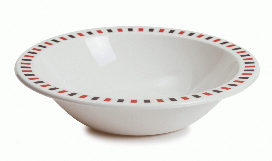 17.3cm Duo Bowl in Stripes - Red