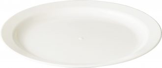 Large White Narrow Rimmed Plate