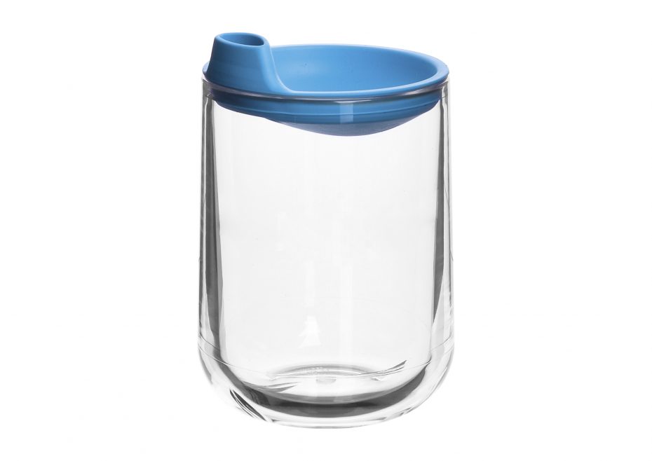 Aqua Tumbler with a Blue Spout