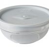 Clear Small Bowl with Grey Lid