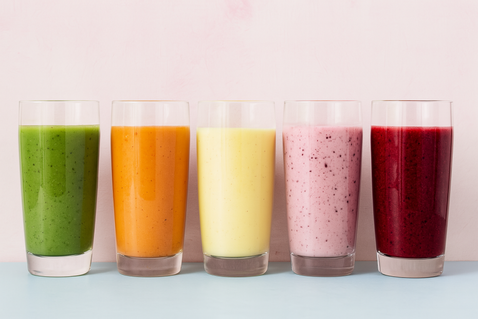 Smoothie Selection in Small Hi Ball Tumblers