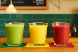 Colourful Smoothies in Small Star Tumblers
