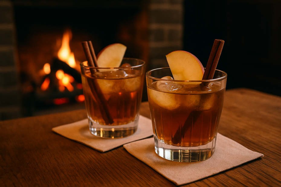 Apple & Cinnamon Cocktail in a Small Star Tumbler