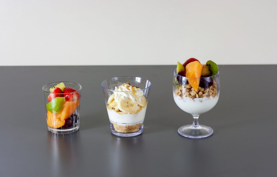 Trio of Desserts in Tumblers