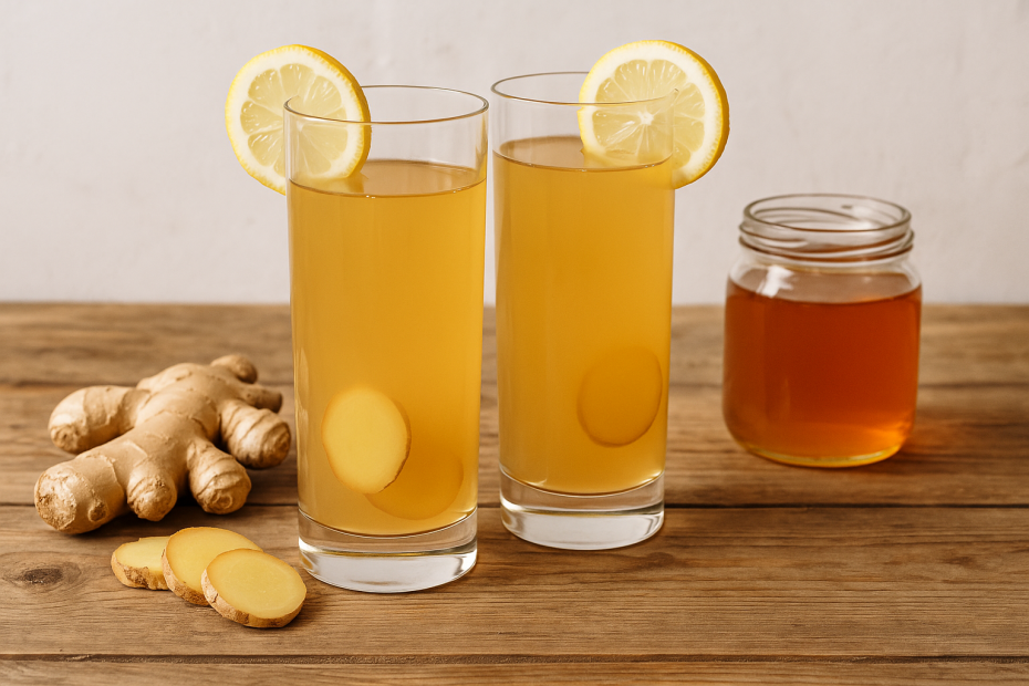 Honey and Ginger Drink in Tall Drink Tumbler