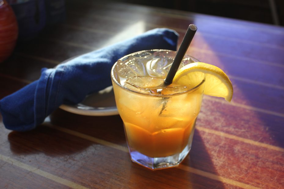 Small American Tumbler with Orange Cocktail