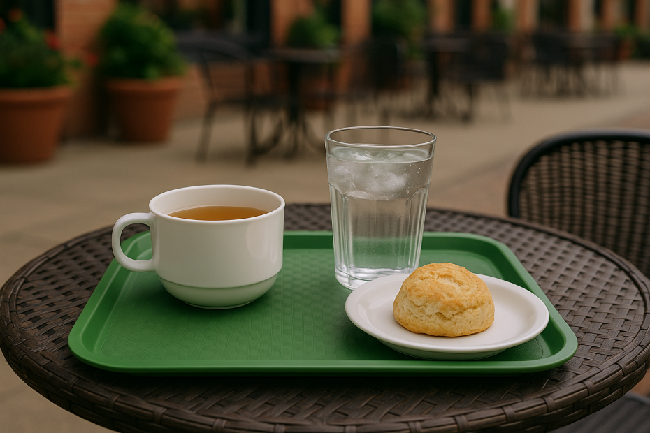 Small Zen Green PP Tray with Afternoon Tea