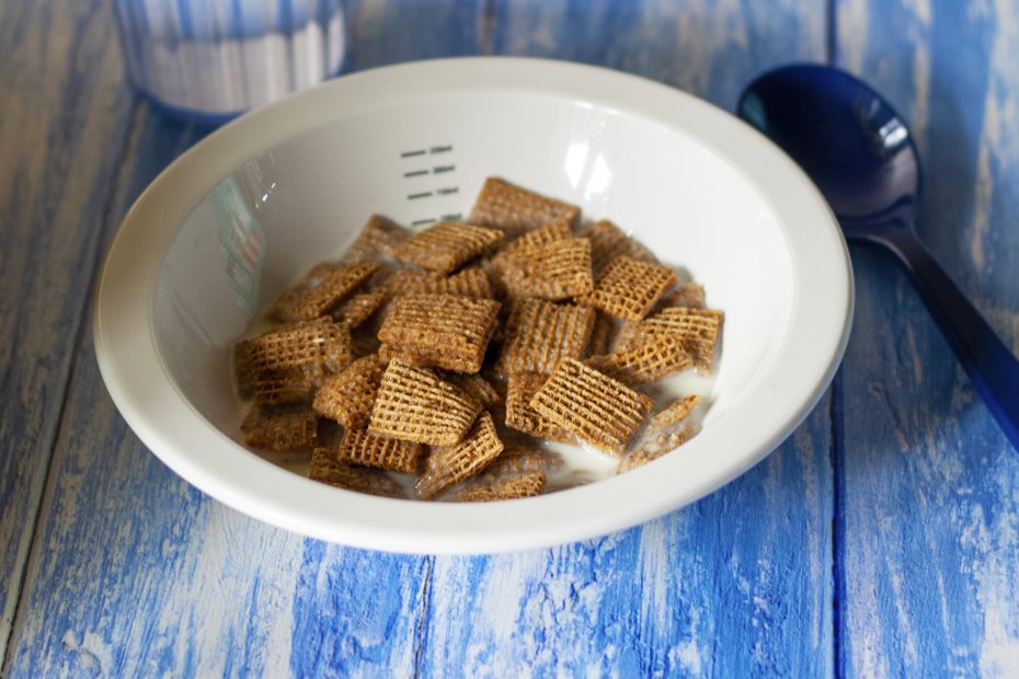 Graduated White Bowls with Cereal