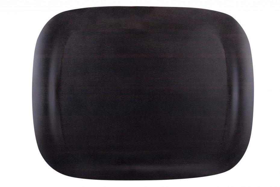 Dark Wood Earth Wave Art Tray