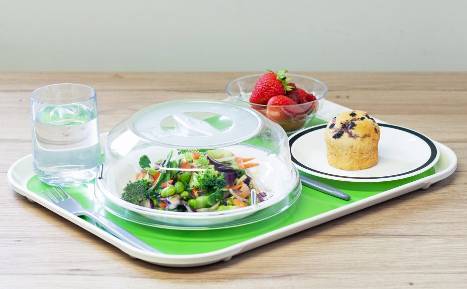 Lunch Served on Green Lux Scandia Tray