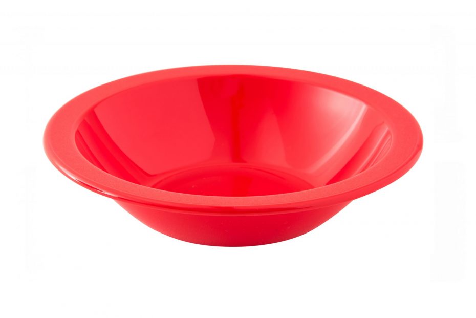 Red Copolyester Narrow Rimmed Bowl