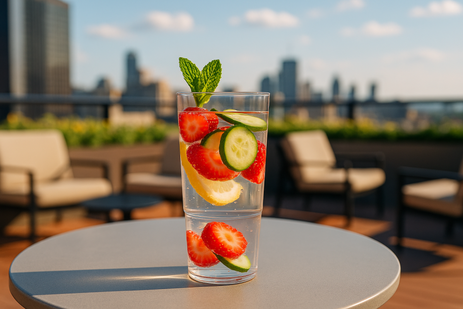 High Ball Economy Tumbler with Fruit Infused Water