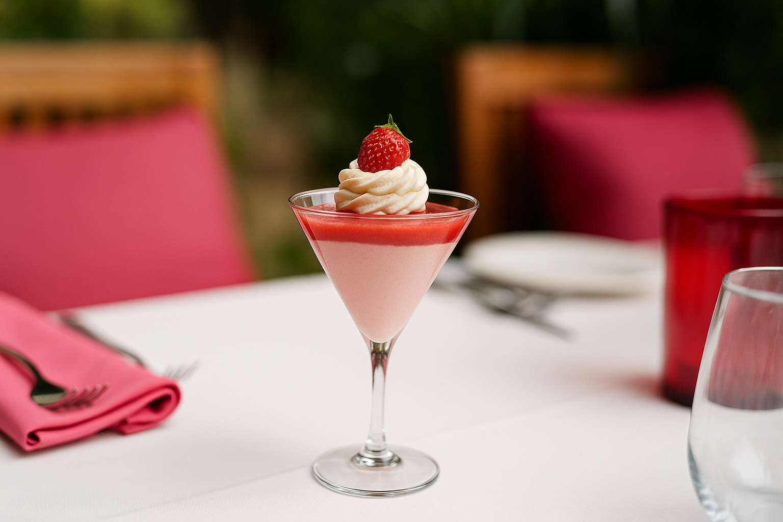 Small Martini Glass with Dessert