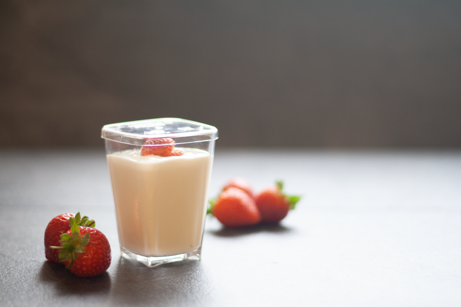 Dessert Pot with Strawberry Yogurt