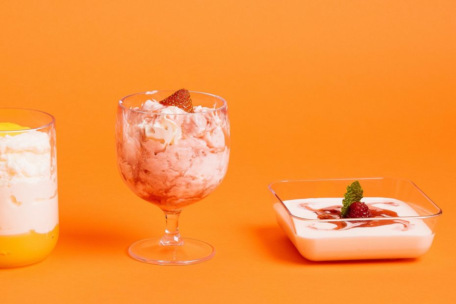 Strawberry and Cream in a Short Stem Glass