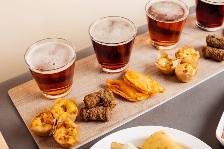 Beer Tasting Platter in Whisky Tumblers