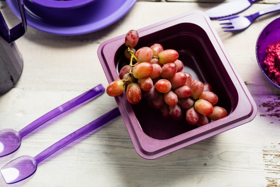 Purple 1/6 Gastronorm with Grapes