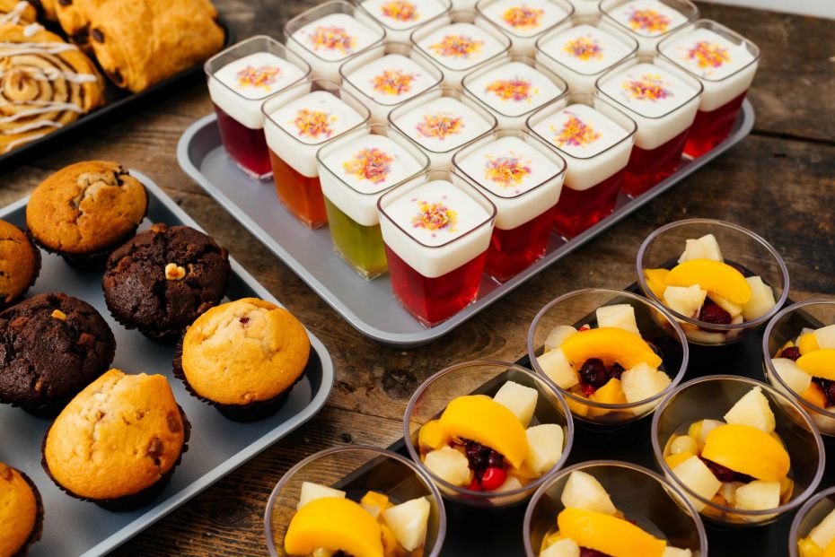 Jelly in Dessert Pots on a Display Tray