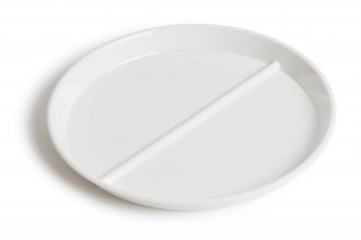 White 2 Compartment Plate