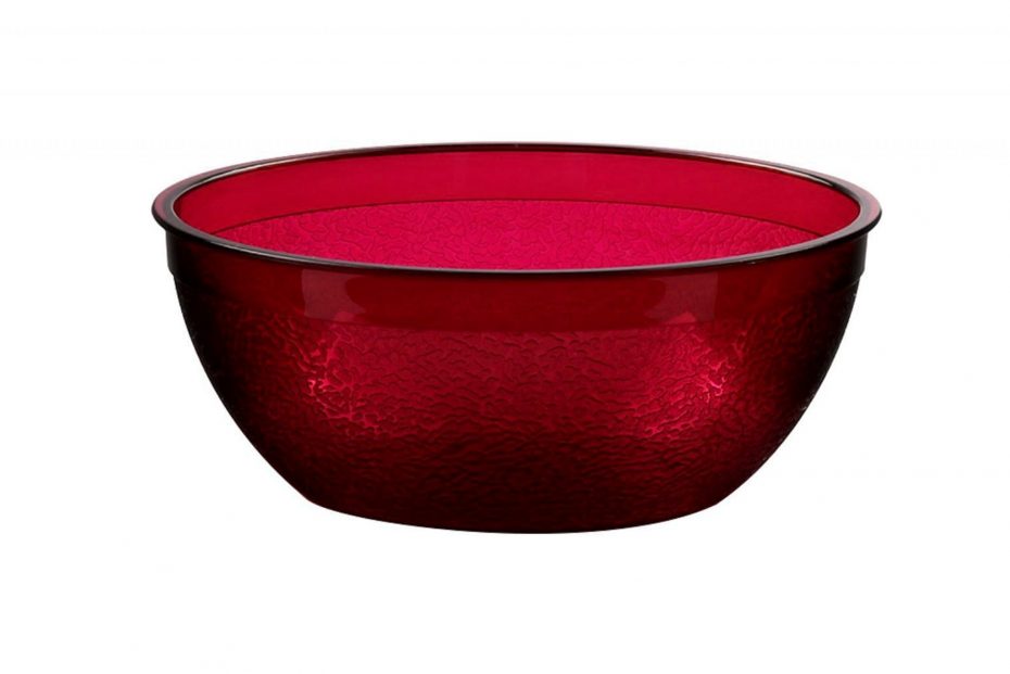 Translucent Red 800ml Frosted Bowl