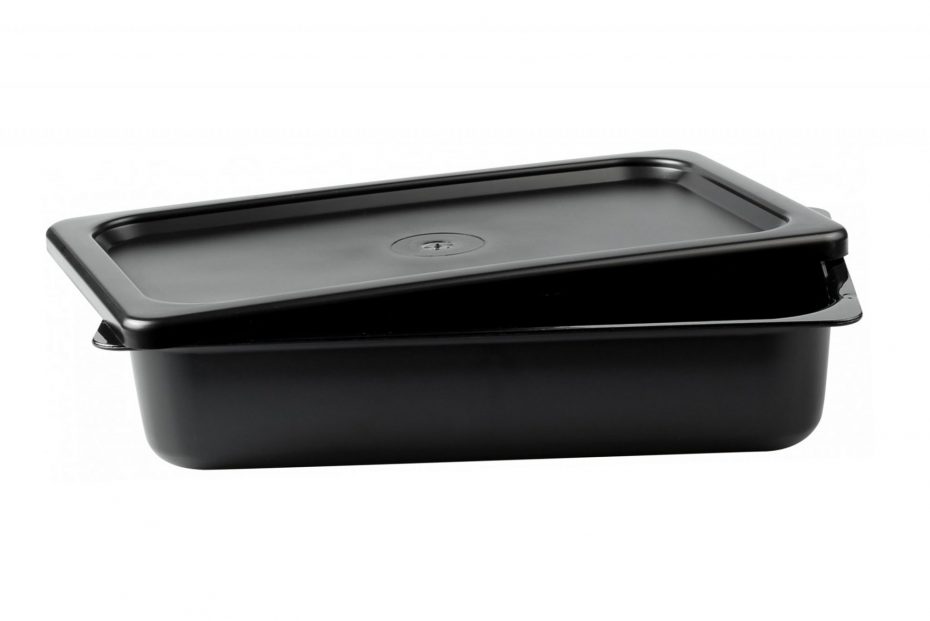 Deep Dish with Lid in Black