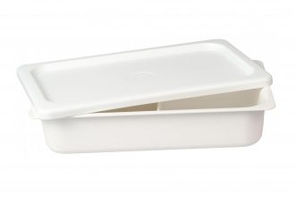 Deep Dish with Lid in White