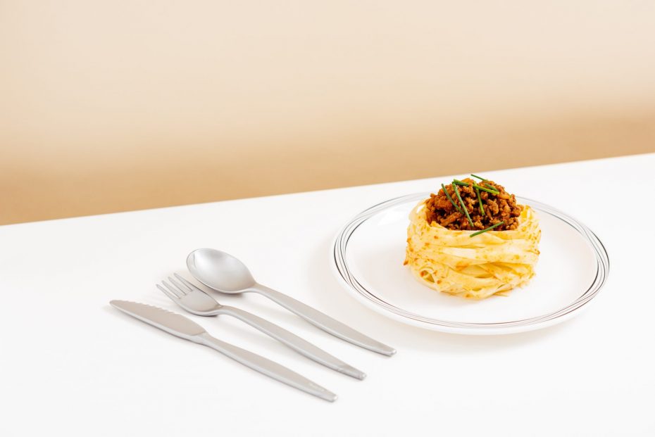 Bolognaise Served with Silver Spoon