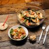 Halloumi Salad Served with Silver Cutlery
