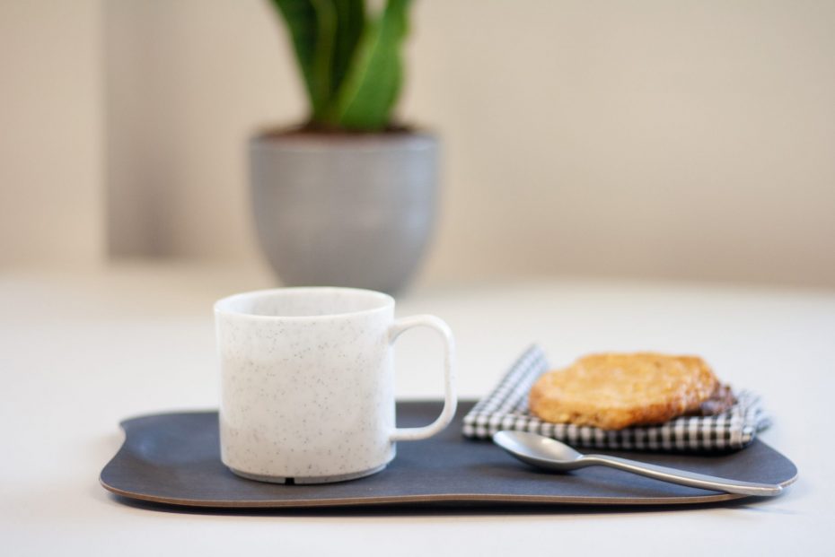 Granite Mug on a Tray