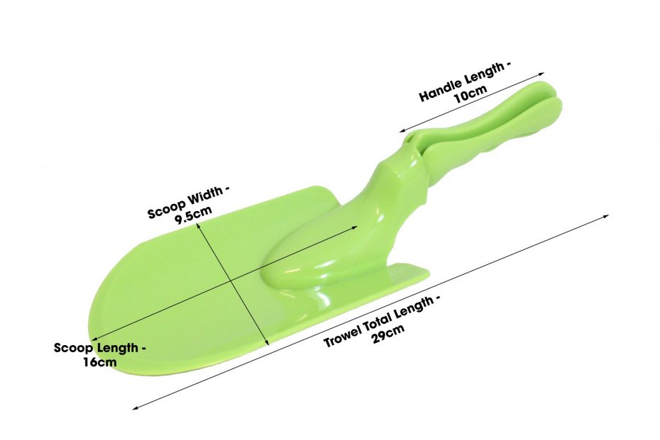 Apple Green Trowel with Dimensions