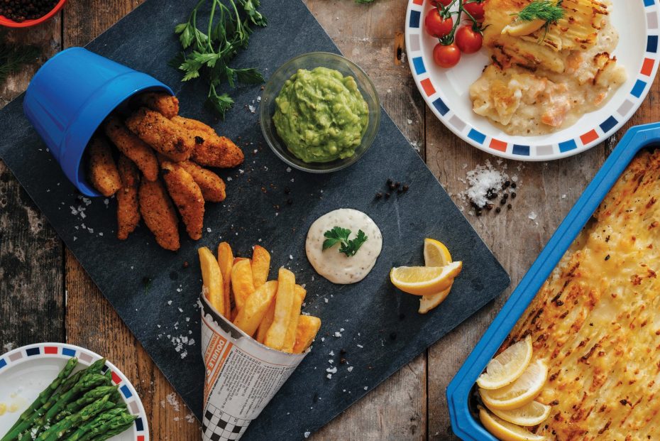 Fish and Chips on a Slate S-Plank